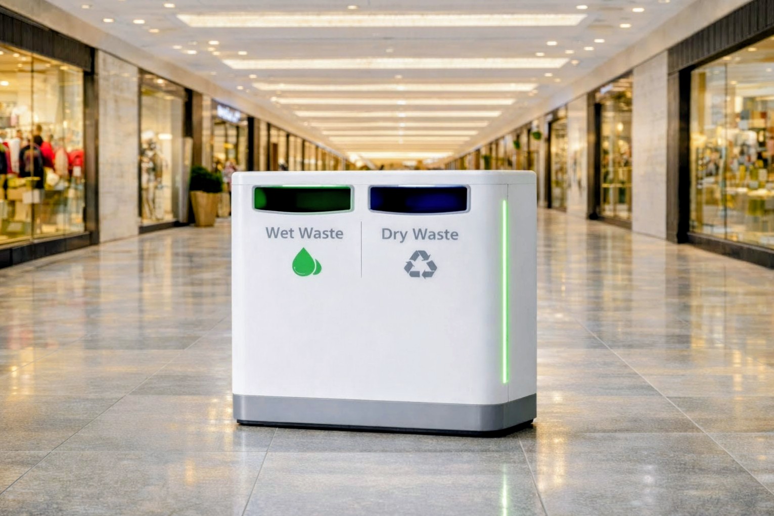 Smart waste infrastructure at commercial campus