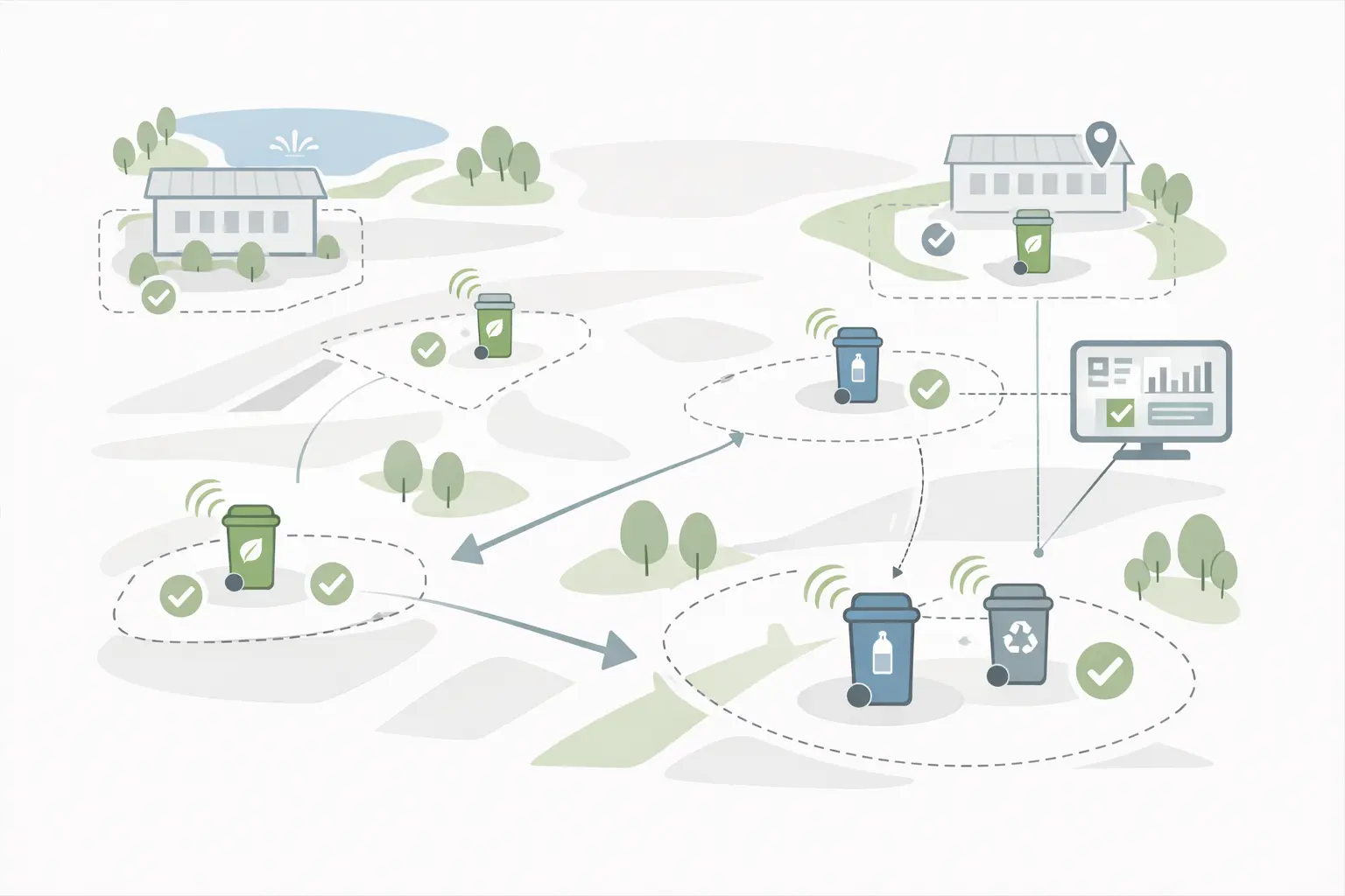 Smart waste bins being deployed with monitoring systems activated
