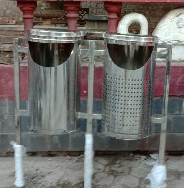 Stainless Steel SmartBin V3 deployed in public space